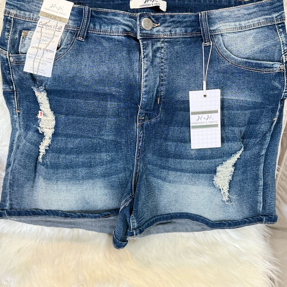 Women's Blue Denim Shorts